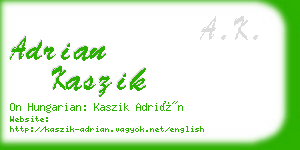 adrian kaszik business card